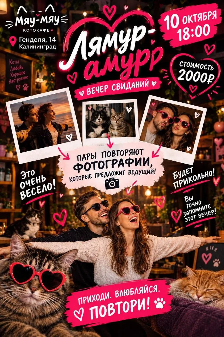 романтический вечер знакомств «Лямур-амурр»